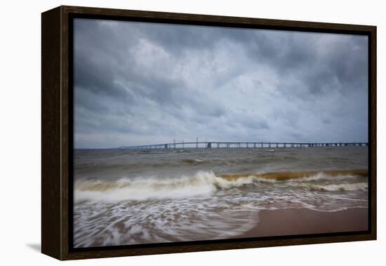 Bay Bridge Connects Mainland Of The Chesapeake Bay Watershed Area To Eastern Shores, Annapolis, MD-Karine Aigner-Framed Premier Image Canvas