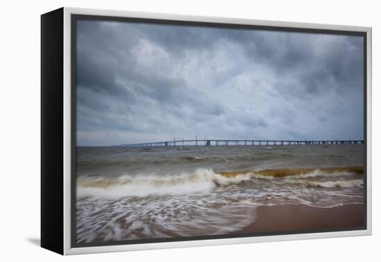 Bay Bridge Connects Mainland Of The Chesapeake Bay Watershed Area To Eastern Shores, Annapolis, MD-Karine Aigner-Framed Premier Image Canvas