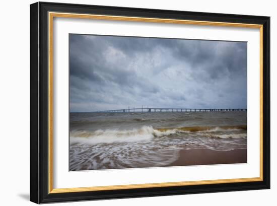 Bay Bridge Connects Mainland Of The Chesapeake Bay Watershed Area To Eastern Shores, Annapolis, MD-Karine Aigner-Framed Photographic Print