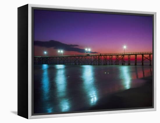 Bay Co.Pier, Gulf of Mexico, Panama City Beach, FL-Jim Schwabel-Framed Premier Image Canvas