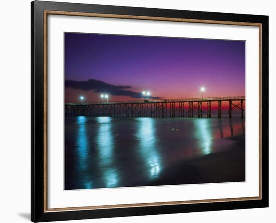 Bay Co.Pier, Gulf of Mexico, Panama City Beach, FL-Jim Schwabel-Framed Photographic Print