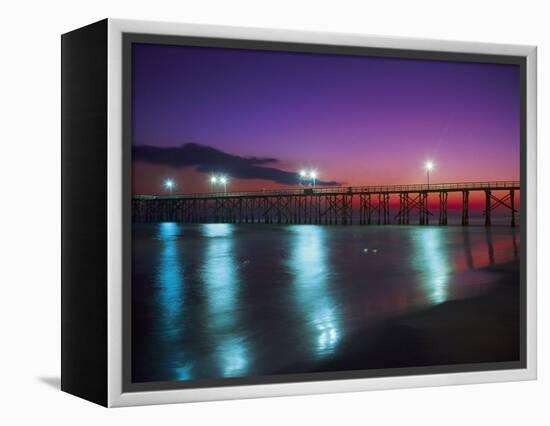 Bay Co.Pier, Gulf of Mexico, Panama City Beach, FL-Jim Schwabel-Framed Premier Image Canvas