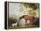 Bay Horse and White Dog-George Stubbs-Framed Stretched Canvas