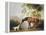 Bay Horse and White Dog-George Stubbs-Framed Stretched Canvas