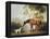 Bay Horse and White Dog-George Stubbs-Framed Stretched Canvas