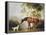 Bay Horse and White Dog-George Stubbs-Framed Stretched Canvas