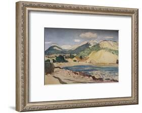 'Bay in the South of France', 1931-Derwent Lees-Framed Art Print