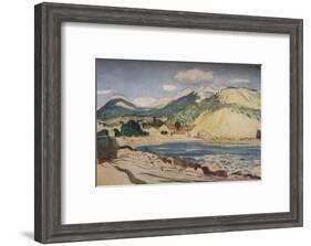 'Bay in the South of France', 1931-Derwent Lees-Framed Art Print