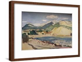 'Bay in the South of France', 1931-Derwent Lees-Framed Art Print