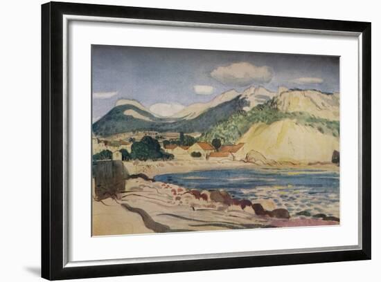 'Bay in the South of France', 1931-Derwent Lees-Framed Giclee Print