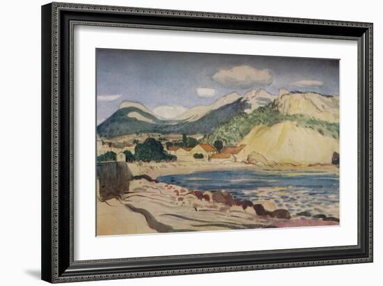 'Bay in the South of France', 1931-Derwent Lees-Framed Giclee Print