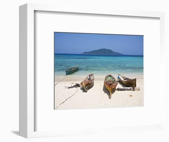 Bay Islands, Cayos Cochinos, Chachauate Caye, Honduras-Jane Sweeney-Framed Photographic Print