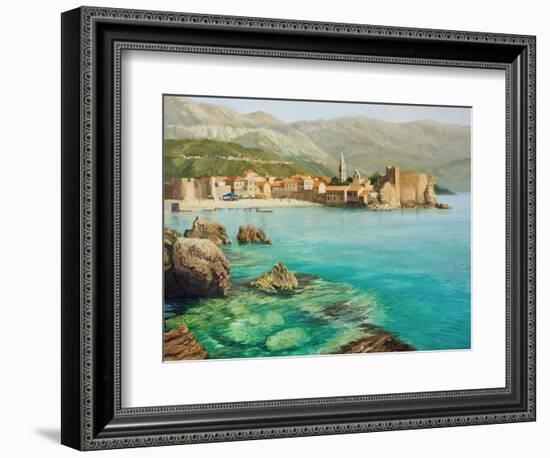 Bay Near Old Budva-kirilstanchev-Framed Premium Giclee Print