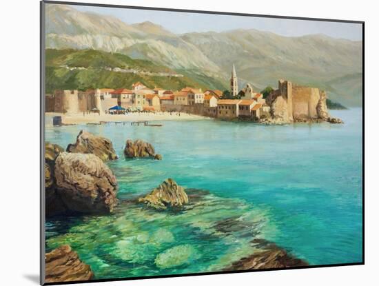 Bay Near Old Budva-kirilstanchev-Mounted Art Print