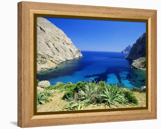 Bay Near Puerto Pollensa, Mallorca (Majorca), Balearic Islands, Spain, Europe-John Miller-Framed Premier Image Canvas