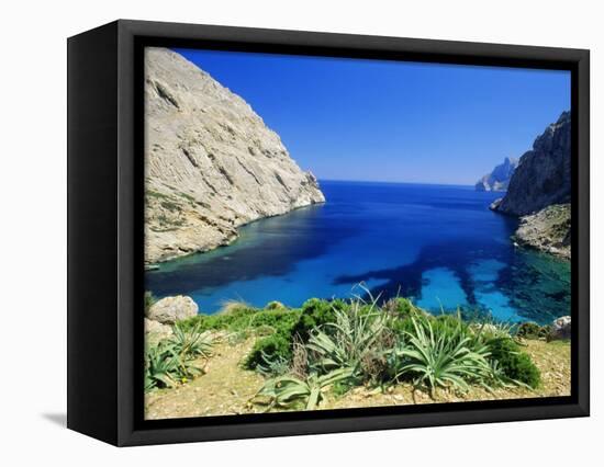 Bay Near Puerto Pollensa, Mallorca (Majorca), Balearic Islands, Spain, Europe-John Miller-Framed Premier Image Canvas