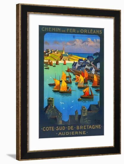 Bay Of Audierne-Charles-Jean Hallo-Framed Art Print