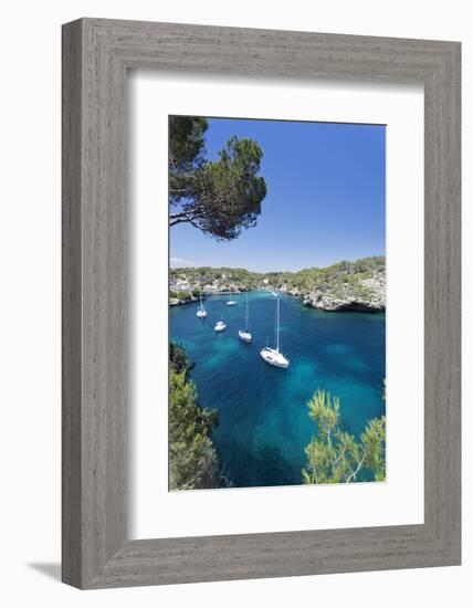 Bay of Cala Figuera, Majorca (Mallorca), Balearic Islands (Islas Baleares)-Markus Lange-Framed Photographic Print