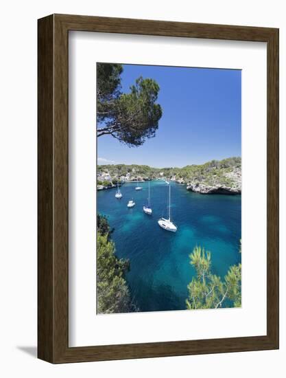 Bay of Cala Figuera, Majorca (Mallorca), Balearic Islands (Islas Baleares)-Markus Lange-Framed Photographic Print