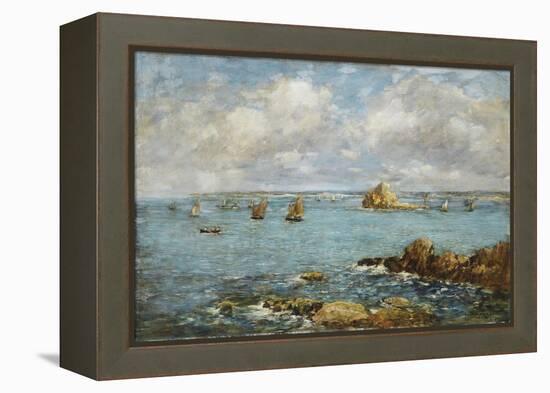 Bay of Douarnenez-Eugène Boudin-Framed Premier Image Canvas