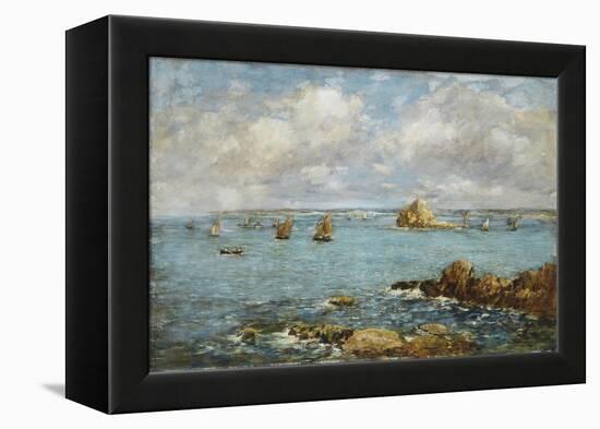 Bay of Douarnenez-Eugène Boudin-Framed Premier Image Canvas