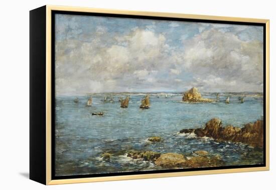 Bay of Douarnenez-Eugène Boudin-Framed Premier Image Canvas