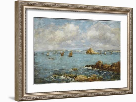 Bay of Douarnenez-Eugène Boudin-Framed Giclee Print