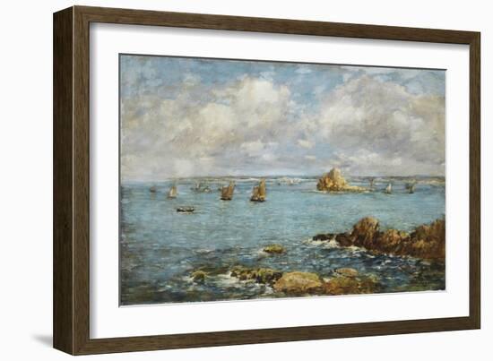 Bay of Douarnenez-Eugène Boudin-Framed Giclee Print