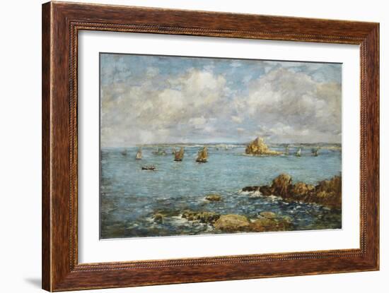 Bay of Douarnenez-Eugène Boudin-Framed Giclee Print