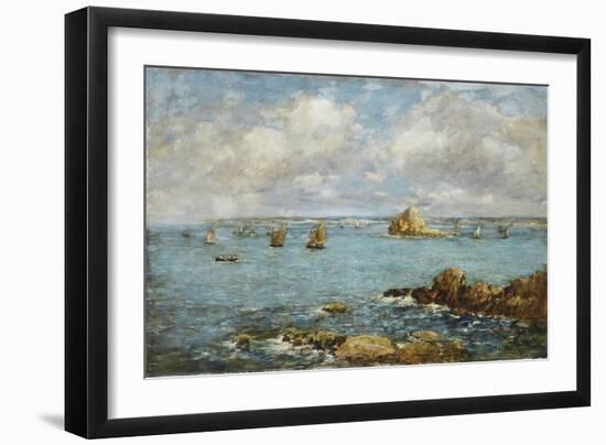 Bay of Douarnenez-Eugène Boudin-Framed Giclee Print