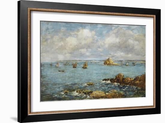 Bay of Douarnenez-Eugène Boudin-Framed Giclee Print