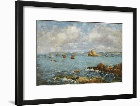 Bay of Douarnenez-Eugène Boudin-Framed Giclee Print