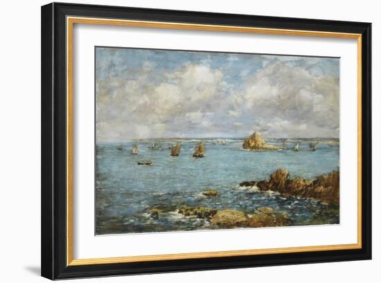 Bay of Douarnenez-Eugène Boudin-Framed Giclee Print