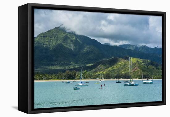 Bay of Hanalai on the Island of Kauai, Hawaii, United States of America, Pacific-Michael Runkel-Framed Premier Image Canvas