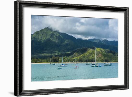 Bay of Hanalai on the Island of Kauai, Hawaii, United States of America, Pacific-Michael Runkel-Framed Photographic Print