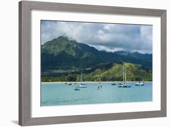 Bay of Hanalai on the Island of Kauai, Hawaii, United States of America, Pacific-Michael Runkel-Framed Photographic Print