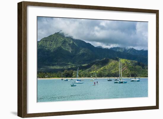 Bay of Hanalai on the Island of Kauai, Hawaii, United States of America, Pacific-Michael Runkel-Framed Photographic Print