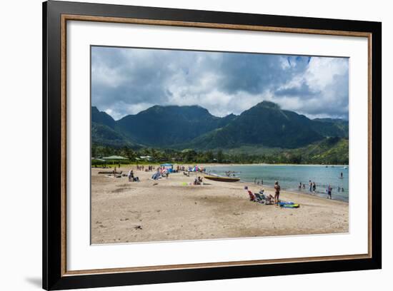 Bay of Hanalai on the Island of Kauai, Hawaii, United States of America, Pacific-Michael Runkel-Framed Photographic Print