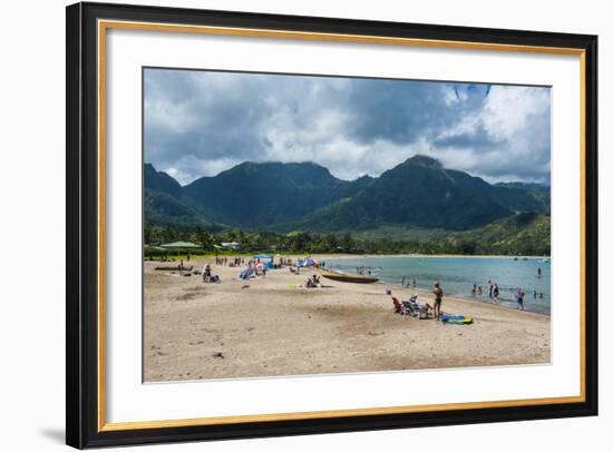 Bay of Hanalai on the Island of Kauai, Hawaii, United States of America, Pacific-Michael Runkel-Framed Photographic Print