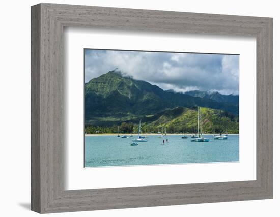 Bay of Hanalai on the Island of Kauai, Hawaii, United States of America, Pacific-Michael Runkel-Framed Photographic Print