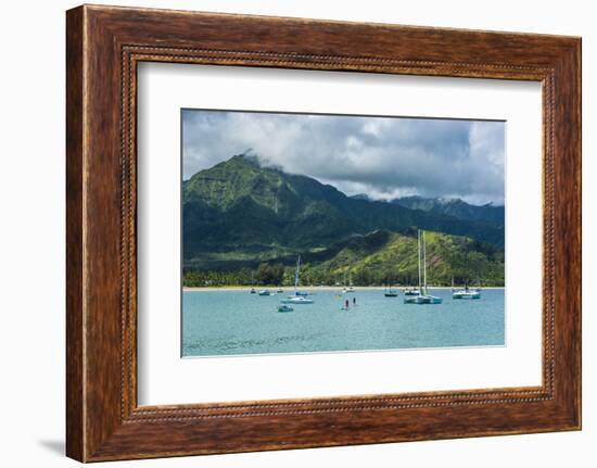 Bay of Hanalai on the Island of Kauai, Hawaii, United States of America, Pacific-Michael Runkel-Framed Photographic Print