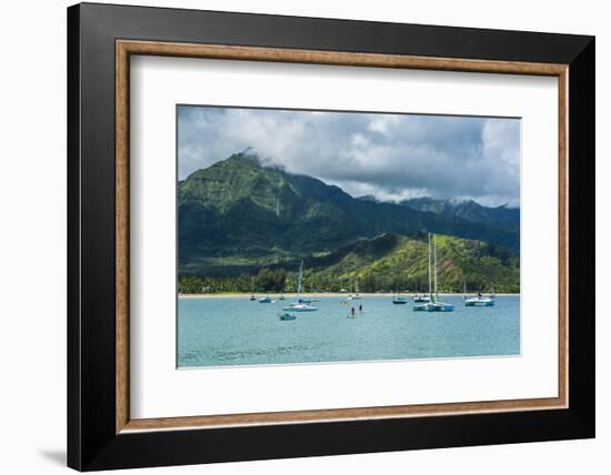 Bay of Hanalai on the Island of Kauai, Hawaii, United States of America, Pacific-Michael Runkel-Framed Photographic Print