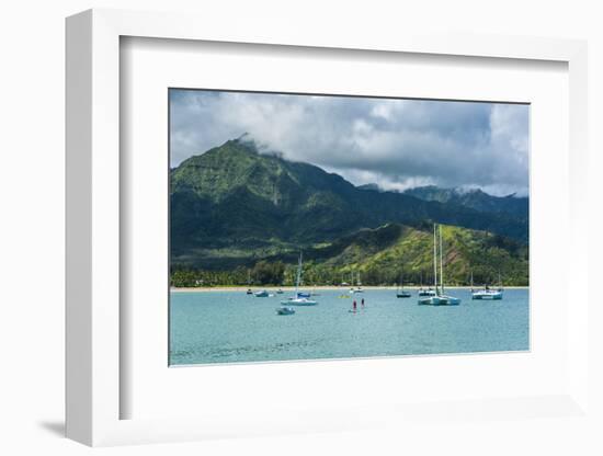 Bay of Hanalai on the Island of Kauai, Hawaii, United States of America, Pacific-Michael Runkel-Framed Photographic Print