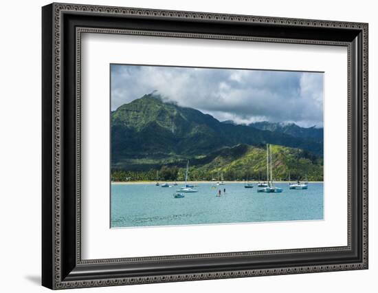 Bay of Hanalai on the Island of Kauai, Hawaii, United States of America, Pacific-Michael Runkel-Framed Photographic Print