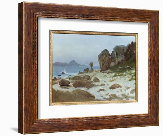 Bay of Monterey-Albert Bierstadt-Framed Giclee Print