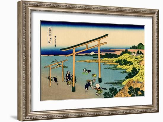 Bay of Noboto, c.1830-Katsushika Hokusai-Framed Giclee Print