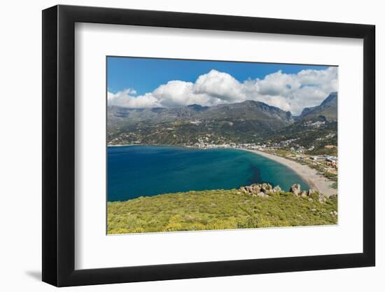 Bay of Preveli, Rethymno, Crete, Greek Islands, Greece, Europe-Markus Lange-Framed Photographic Print