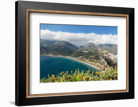 Bay of Preveli, Rethymno, Crete, Greek Islands, Greece, Europe-Markus Lange-Framed Photographic Print