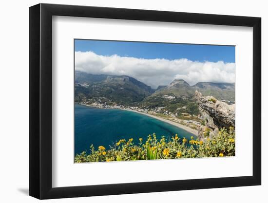 Bay of Preveli, Rethymno, Crete, Greek Islands, Greece, Europe-Markus Lange-Framed Photographic Print