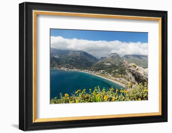 Bay of Preveli, Rethymno, Crete, Greek Islands, Greece, Europe-Markus Lange-Framed Photographic Print